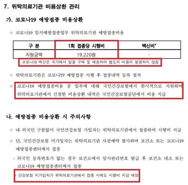 '코로나19 예방접종 대응 추진단'이 작성한 